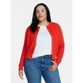 thumbnail image 2 of Time and Tru Women's Textured Knit Cardigan Sweater with Long Sleeves, Sizes XS-XXXL, 2 of 8
