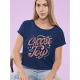 thumbnail image 2 of Positive Quote: Choose Joy Crop Tee Women's -SelectDesign Designs, 2 of 4
