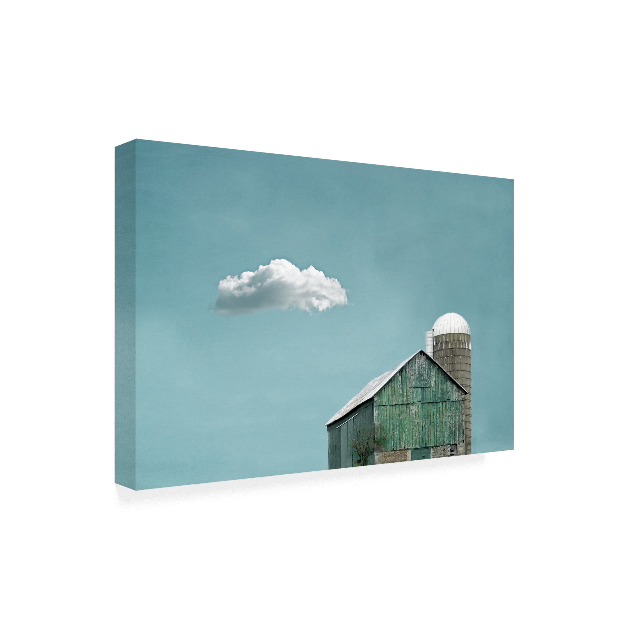 Trademark Fine Art 'Green Barn and Cloud' Canvas Art by Brooke T. Ryan