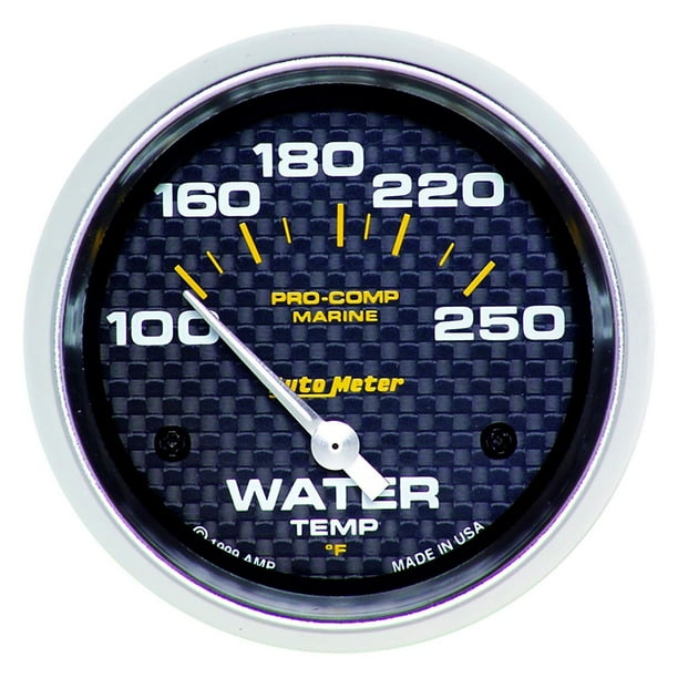 Auto Meter 20076340 Marine 2.62" Carbon Fiber InDash Mount Electric
