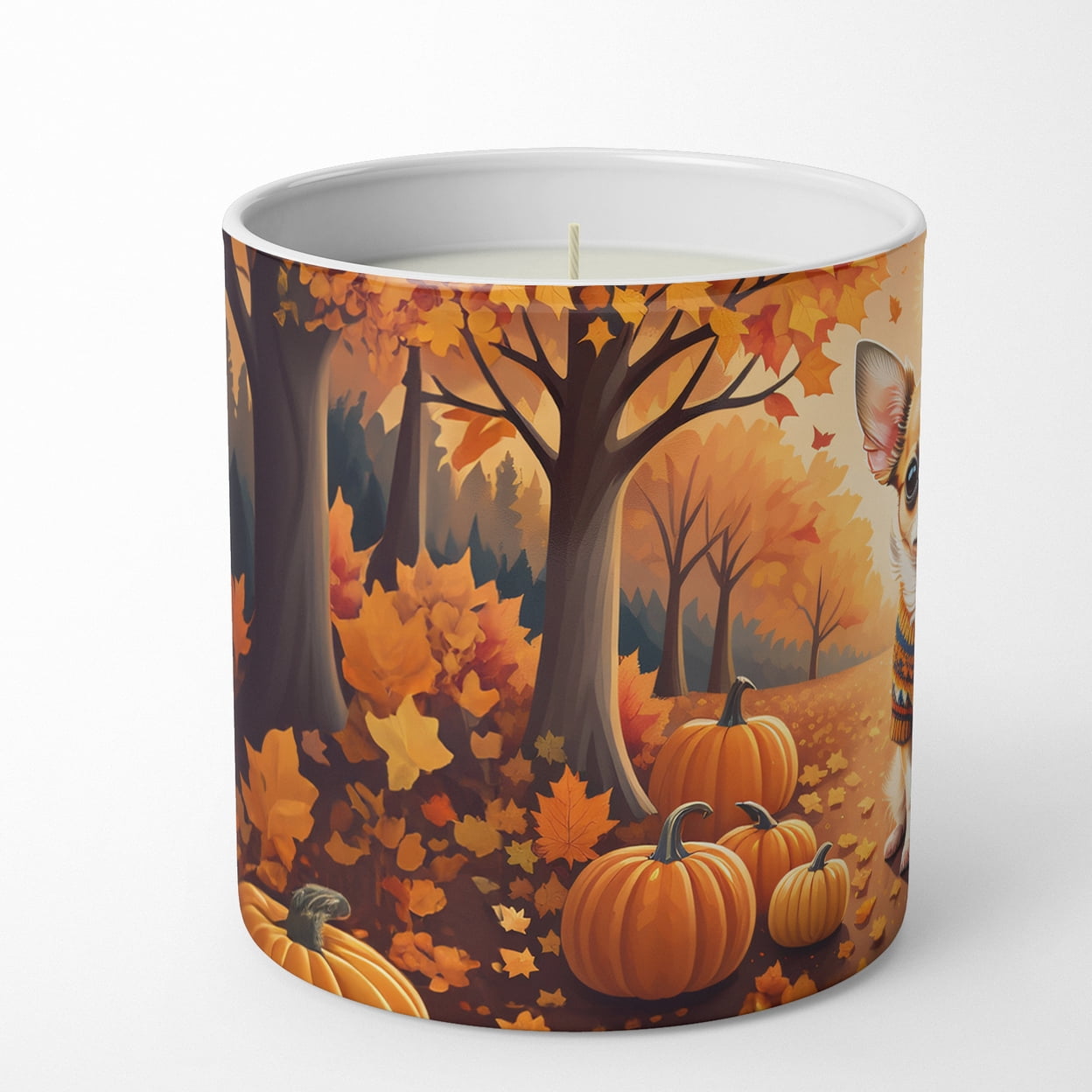 Chihuahua Fall Decorative Soy Candle