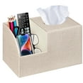 thumbnail image 1 of Cubierta para caja de pañuelos BLIENCE de cuero PU con organizador de almacenamiento, 1 of 7