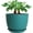 Blue, variant on AISUO 12 Inch Large Modern Plastic Plant Pot, Planter with Drainage Holes & Matching Saucer, Indoor Outdoor Flower & Garden Plant Container, Black Speckles