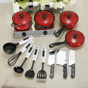 13Pcs Kitchen Cooking Utensils Pots Pans Accessories Set Kids Play Toys