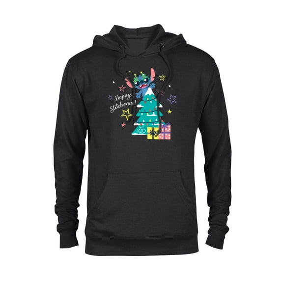 Disney 100 Lilo & Stitch Christmas Happy Stitchmas! - Pullover Hoodie for Adults - Customized-Black