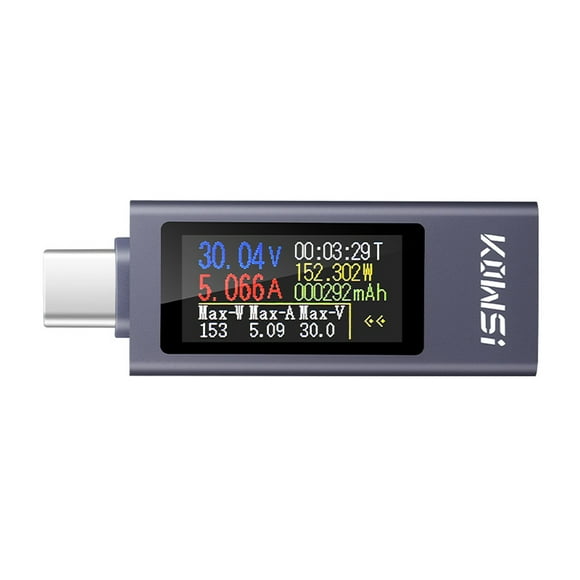 Voltage detector,Support 4-30v Portable Tester Pd Meter Support Type-c Support Pd Voltmeter Support Test Alloy Meter 4-30v Type-c Meter Voltmeter Alloy C Tester Pd 0-12a Alloy Tester With Pd