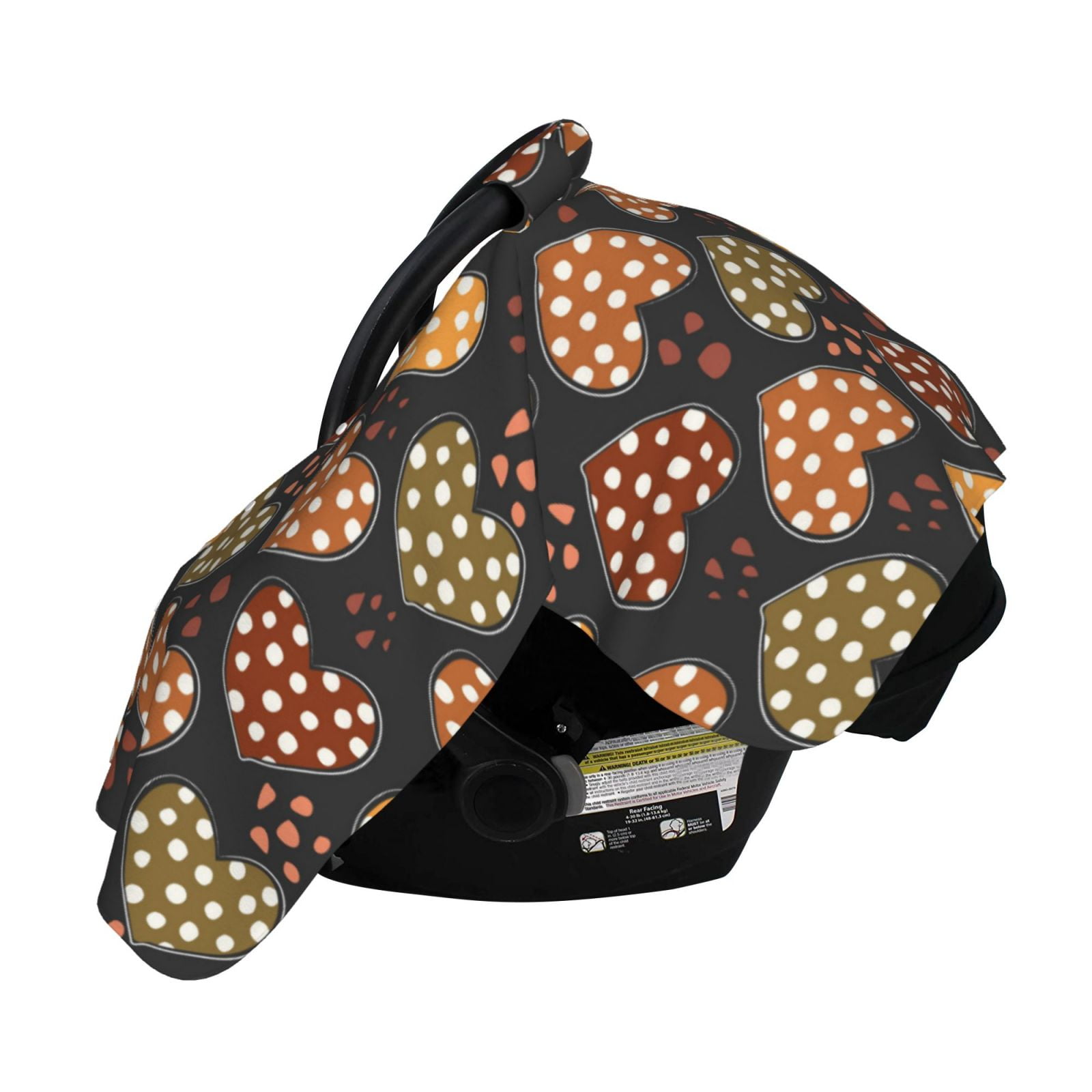 Naloa Heart Baby Car Seat Cover, Breathable Baby Carrier Cover, Multiuse Baby Carrier Cover & Nursing Breastfeeding Cover