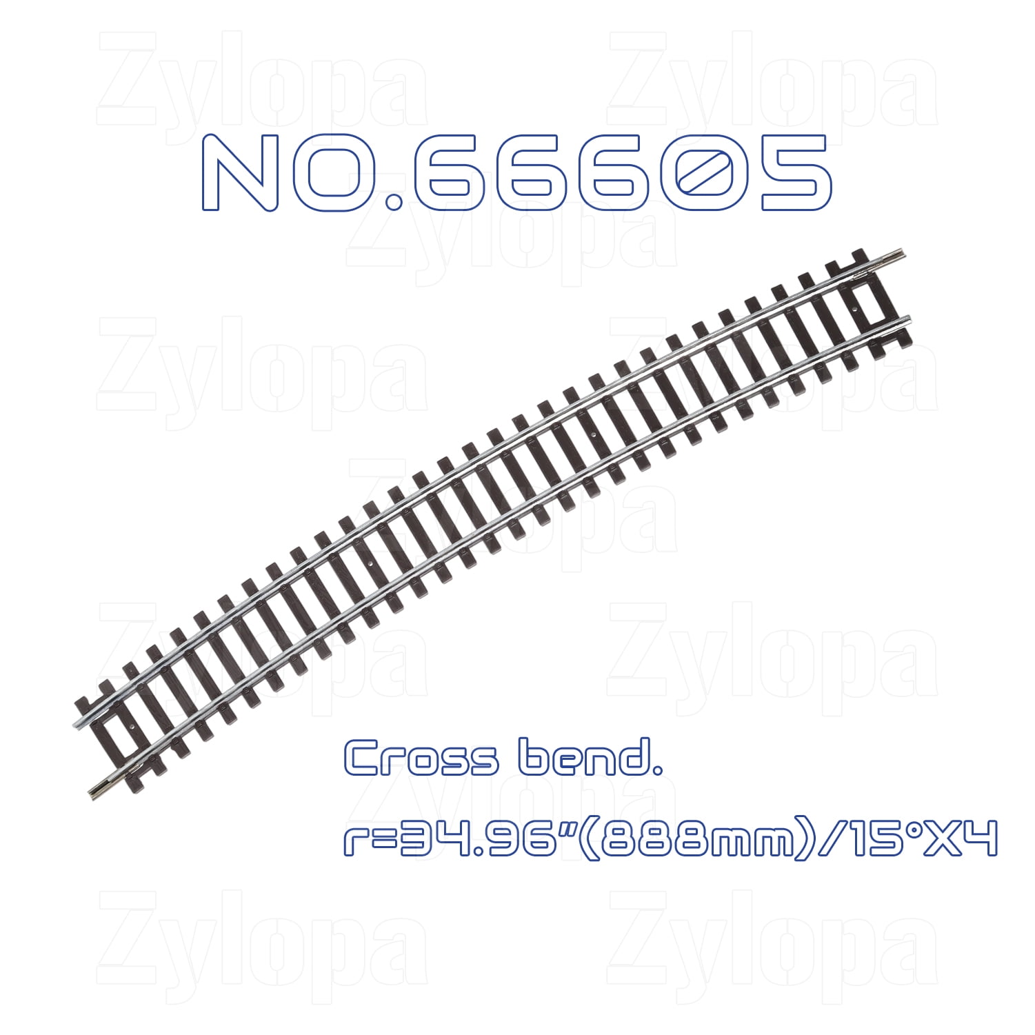 Zylopa HO Scale Nickel Silver Track with Wood Ties – Set of 4 Realistic Model Railroad Tracks- R10 66605
