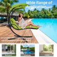 thumbnail image 2 of CL.HPAHKL Zero Gravity Swing Lounge with Canopy, Outdoor Hanging Curved Steel Chaise Lounge Chair for Outside Free Standing Hammock Patio Chair with Umbrella, Green, 2 of 7