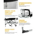 thumbnail image 2 of King Camp Portable Folding Directors Chair - Black, 2 of 7