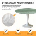 thumbnail image 2 of Elastic Fitted Round Tablecloth, Sage Green Waterproof Stretch Table Cover for 45"-54" Tables, Vintage Modern Abstract Art Ombre Washable Outdoor Tablecloths for Patio, Picnic, Camping, 2 of 9