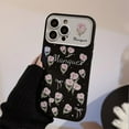 thumbnail image 4 of Fashion Pink Tulips Flowers Bow Large Window Camera Lens Protector Phone Case Compatible with iPhone Case for Women Girls (Black,iPhone 11), 4 of 6