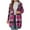 Purple, variant on Xuniizn Plaid Flannel Jacket Women, Oversized Long Sleeve Zip Up Hooded Long Jackets with Pockets, Thick Insulated Soft Trendy Classic Fall Winter Shacket Coats