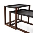 MoDRN Industrial Nesting Coffee Tables Charcoal Gray and Walnut