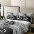 thumbnail image 4 of Guitar Duvet Cover Twin Music Theme Bedding Teens Adult, Vintage Guitar on Wooden Floor Comforter Quilt Cover, Room Modern Decoration 2 Pcs Bed Set with 1 Pillowcase Grey, 4 of 6