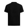 thumbnail image 2 of Short Sleeve Linen Shirts for Men Lightweight Casual Beach Summer Tops 3-Button Henley Tees Solid Color (M, Black), 2 of 8