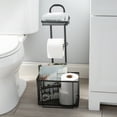 thumbnail image 4 of Bath Bliss Mesh Collection Adjustable Three Shelf Bathroom Organizer in Matte Black, 4 of 5