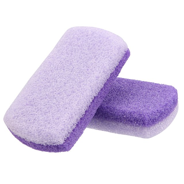 Unique Bargains 2 Pcs Foot Care Exfoliating Scrub Stone Double Sided Fine and Coarse Pumice Stone Foot Rasp File