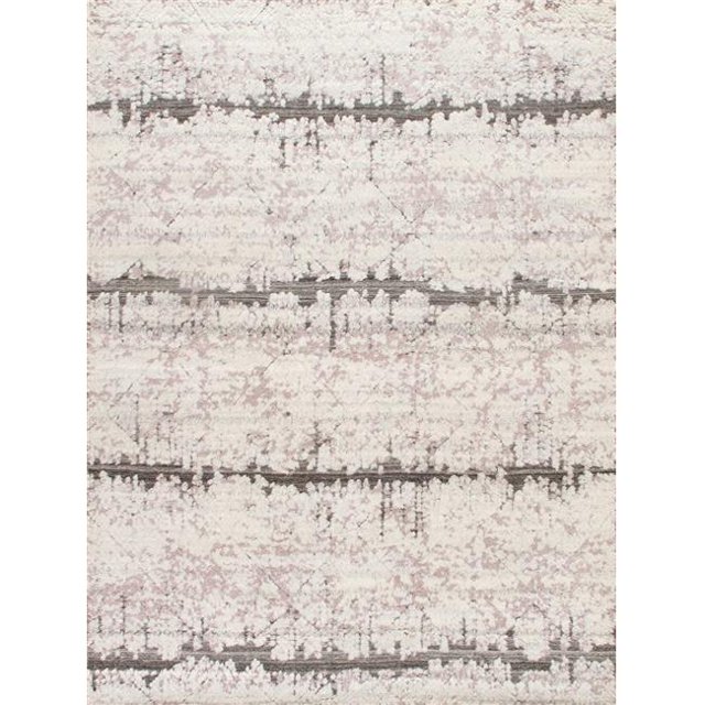 Pasargad PDR-3 6x9 6 x 9 ft. Vogue Hand-Knotted Wool Area Rug, Ivory & Gray
