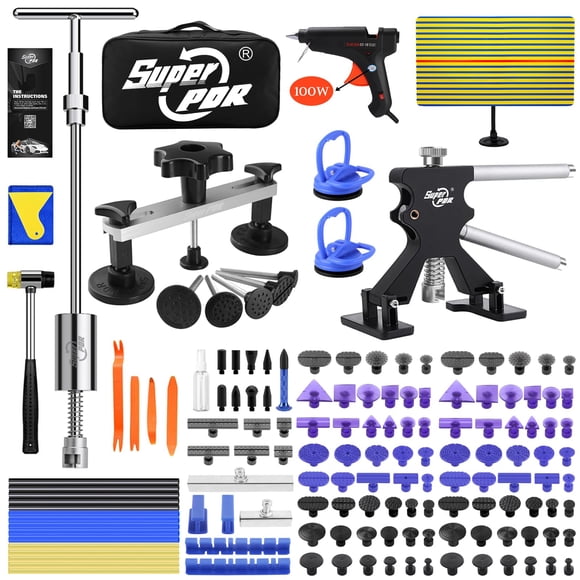 Kit extractor de abolladuras Super PDR para eliminar abolladuras sin pintura, 169 piezas