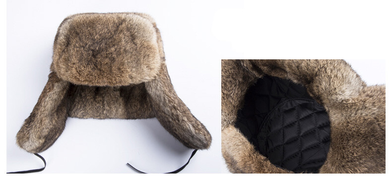 Men Winter Russian Ushanka Hat Faux Fur Trapper Cap Warm Outdoor Earflap Bomber
