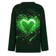 thumbnail image 6 of Inglocry Valentine Shirts for Women 2026 Long Sleeve Crew Neck Holiday Heart Print Tops Tunic Loose Fit Blouses Dark Green M, 6 of 6