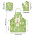 thumbnail image 3 of EGNMCR Easter Decorations Easter Cooking Apron Insulated Mitts Insulated Pads Three Piece Set Suspender Apron Kitchen Cooking Apron BBQ Apron Holiday Decorative Sleeveless Apron Polyester Apron, 3 of 6