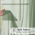thumbnail image 4 of Chyhomenyc Sage Green Sheer Curtains 84 Inches Long 2 Panels Set, Light Filtering Solid Window Curtain Panels for Living Room, Rod Pocket Soft Voile Curtain Drapes for Bedroom，Each 42"Wx84"L, 4 of 8