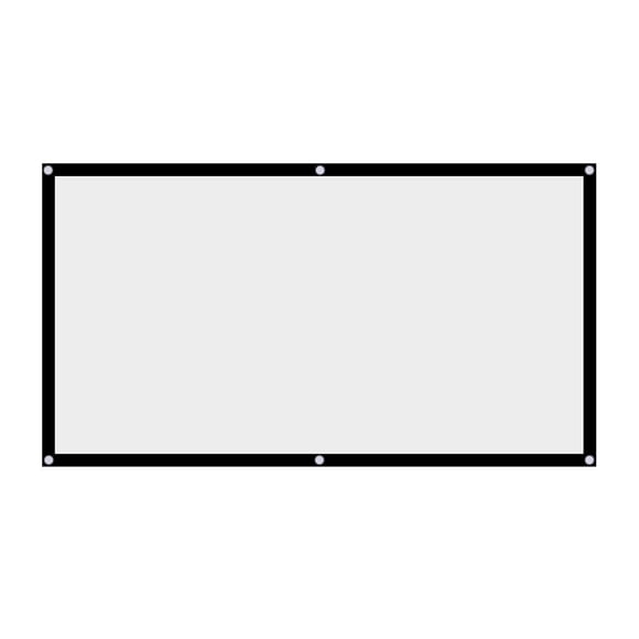 VONKY 1 Pce Rideau Projecteur Pliable Portable Blanc Sans Plis Écran de Projection 16:9 (60 Pouces)