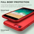 thumbnail image 4 of ImpactStrong iPhone SE 2020 Case/iPhone 7 / iPhone 8 Case, Silicone Heavy Duty Liquid Gel Shockproof Case with Soft Microfiber Cloth Cushion for iPhone 7/8 and iPhone SE 2020 (2nd Generation) - Red, 4 of 7