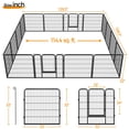 thumbnail image 3 of Yaheetech 31.5"H 16 Panels Heavy Duty Dog Playpen Outdoor & Indoor, Black, 3 of 5