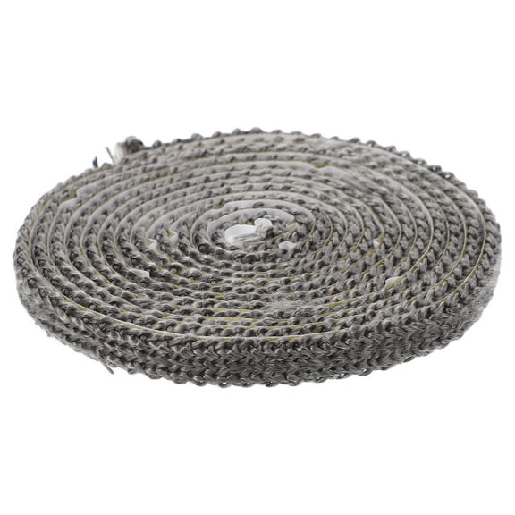 Zehuanyu Self-Adhesive Flat Fireplace Gasket Tape for Wood Stove Door High Temp Resistant Fiberglass Seal for Indoor Wood Burning Stoves 2M