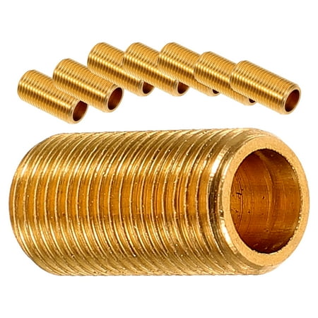 

8 Pcs Brass Dental Tube Pendant Light Fixtures Lamp Pipe Hollowed Lamp Rod Thread Pipe for Chandelier Hardware DIY
