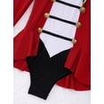 thumbnail image 5 of iiniim Girls Ringmaster Circus Show Long Sleeve Tassel Cap Tailcoat Gymnastics Leotard with Bowknot Red 4, 5 of 7