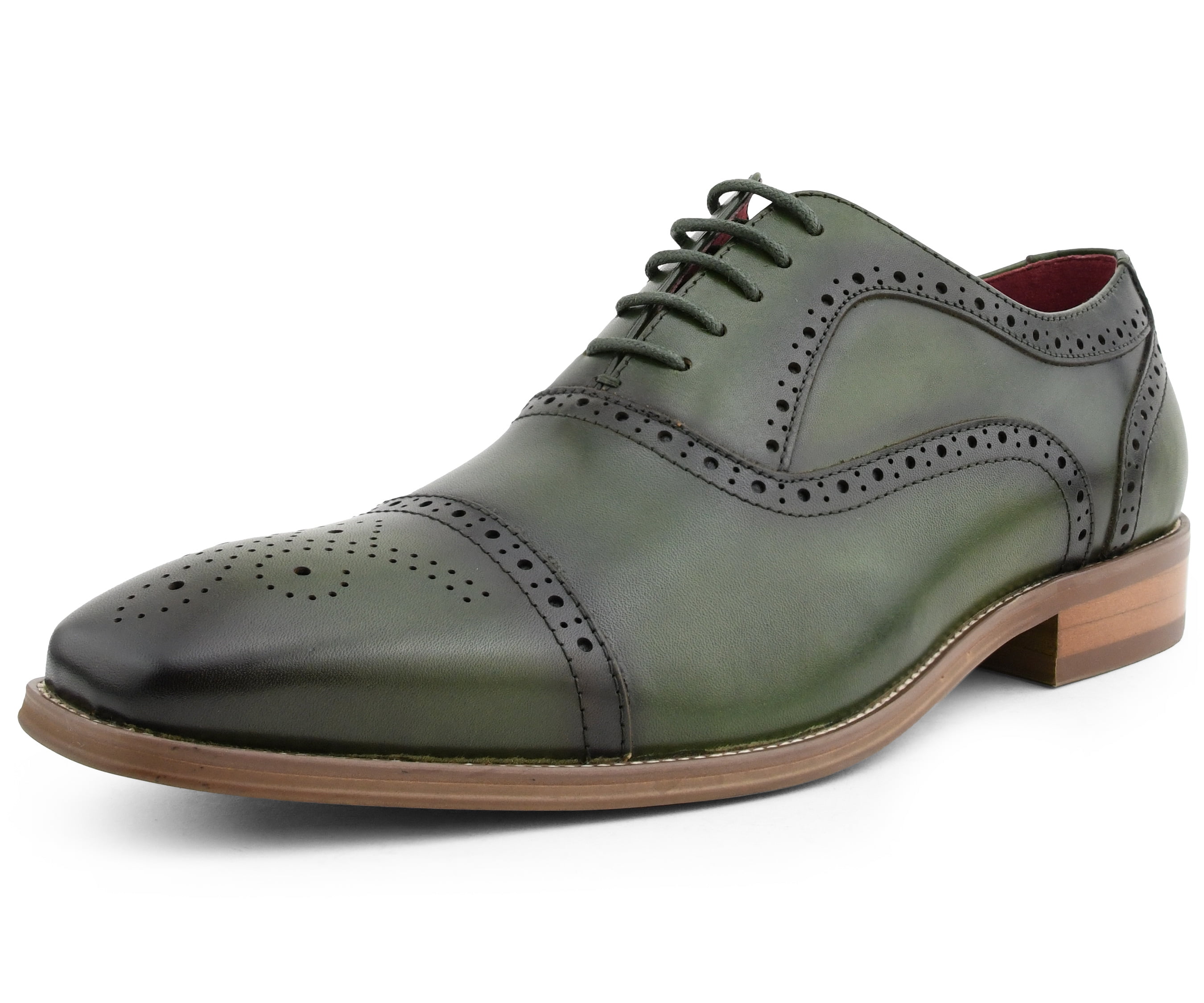 Mens green oxford shoes deals