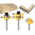 thumbnail image 1 of Juego de brocas para fresadora de inglete Lock 3 piezas ángulo de 45 grados herramientas para trabajar la madera BRILLAR, 1 of 5