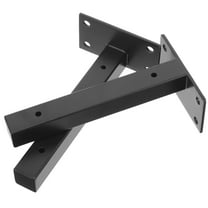 unbranded 2 Pcs Brackets Support Shelf Bracket 15.20X8.00X4.50CM Black