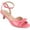 Pink, variant on Journee Womens Jennifer Kitten Heel Ankle Strap Open Toe Dress Sandals