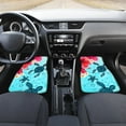 thumbnail image 2 of Uourmeti Boho Sea Turtle Red Hibiscus Flowers Print Auto Floor Mat for Women Men, 4 Pcs Anti Slip Car Front & Rear Floor Carpet Automotive Interior Accessory, 2 of 6