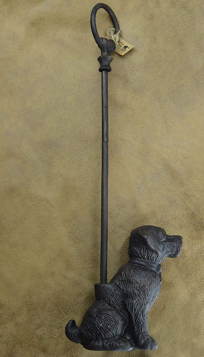 LuLu Decor, Cast Iron Dog Door Stopper with Rod, Door Stop (with Rod)