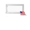 Shed Windows and More Awning Style Window 30" x 12" Double Pane PVC Frame
