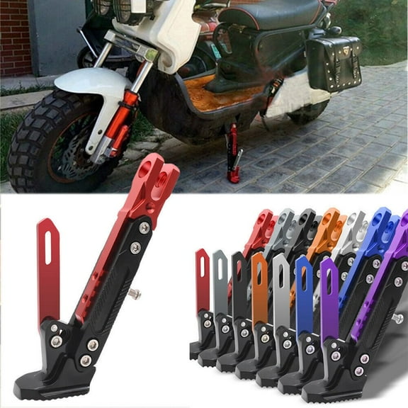 Costyle Universal Adjustable Aluminum Alloy Motorcycle Side Stands Kickstand Holder CNC