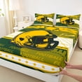 thumbnail image 3 of jejeloiu American Rugby Helmet Twin Sheet Sets,Football Ball Games Bedding For Sport Lover 3 Pieces, 3 of 7