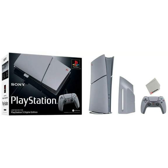 Sony PlayStation 5 Slim Digital 1TB Console 30th Anniversary Limited Edition with Microfiber Cloth