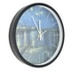 thumbnail image 4 of Reloj de pared con luz nocturna LED, reloj de pared con Control de sonido, reloj de pared redondo de Metal negro para sala de estar, 4 of 14