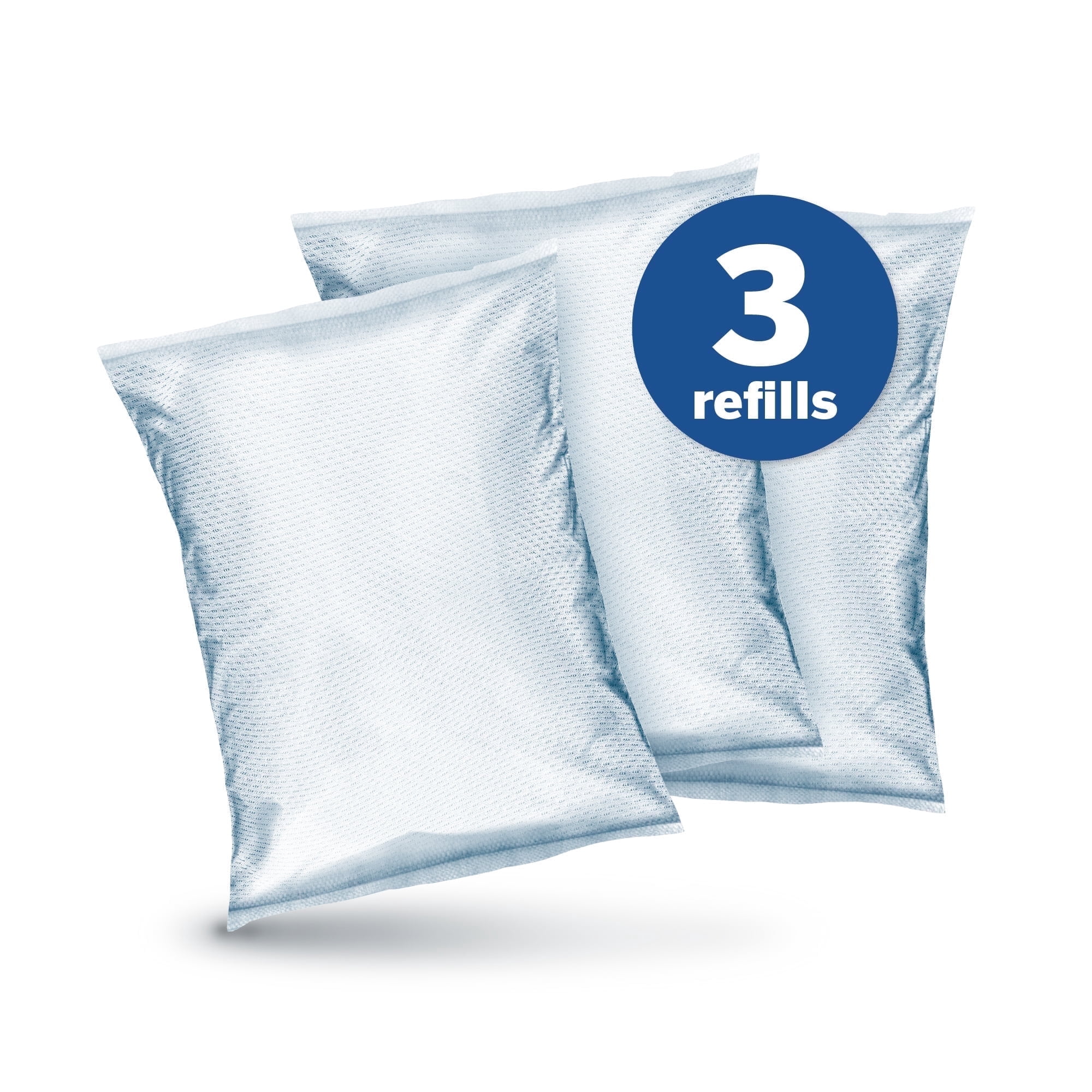 HUMYDRY Moisture Absorber Refills for 35.3 Oz Dehumidifier Device, Pack of 3 Unscented Humidity Absorber Bags, Non Electric Refill Pouches For Basements Garages Offices RVs and Large Enclosed Spaces