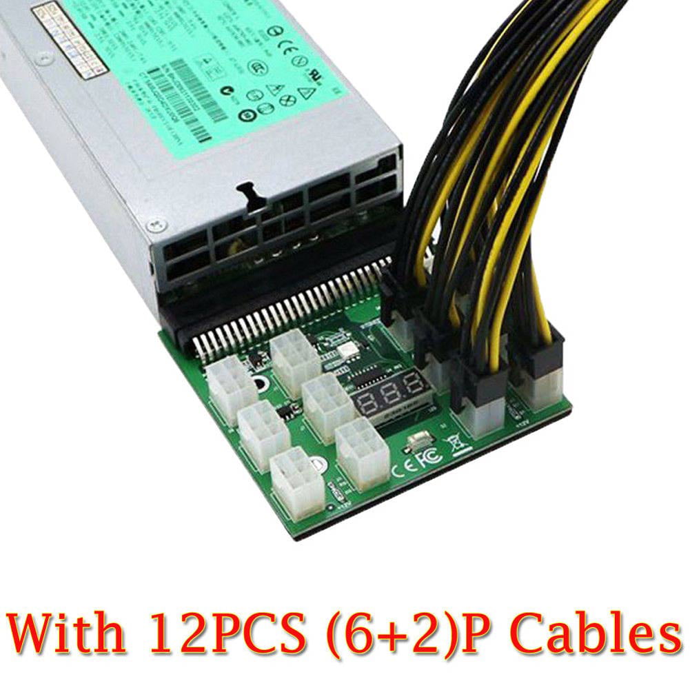 DPS-1200FB A Power Supply Breakout Adapter Board+12 8P Cable for Ethereum Mining 