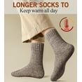 thumbnail image 4 of 5 Pairs Merino Wool Socks for Men, Thick Winter Wool Hiking Socks, WaBreathable Crew Mens Socks(USA Size 14-18), 4 of 5