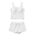thumbnail image 4 of DHFJKG Tankini Swimsuit Women Two Piece Athletic Swimwear Loose Fit Tank Top With Drawstring Swim Shorts Trendy Beachwear, 4 of 7