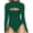Green, variant on Front Cutout Long Sleeve Slim Fit Bodysuit Body Shaper Tummy Control White Xl